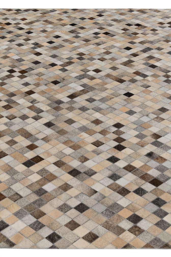 6' 7 x 9' 11 Cowhide Stocks Rug