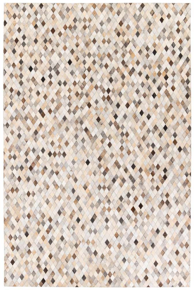 6' 7 x 9' 11 Cowhide Stocks Rug