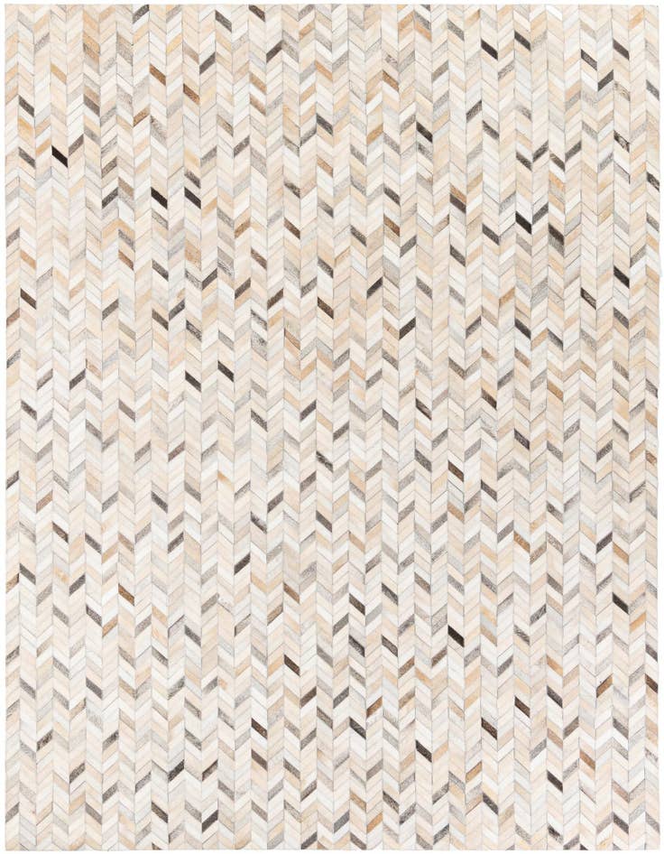 Detail image of 6' 8 x 9' 10 Cowhide Stocks Rug
