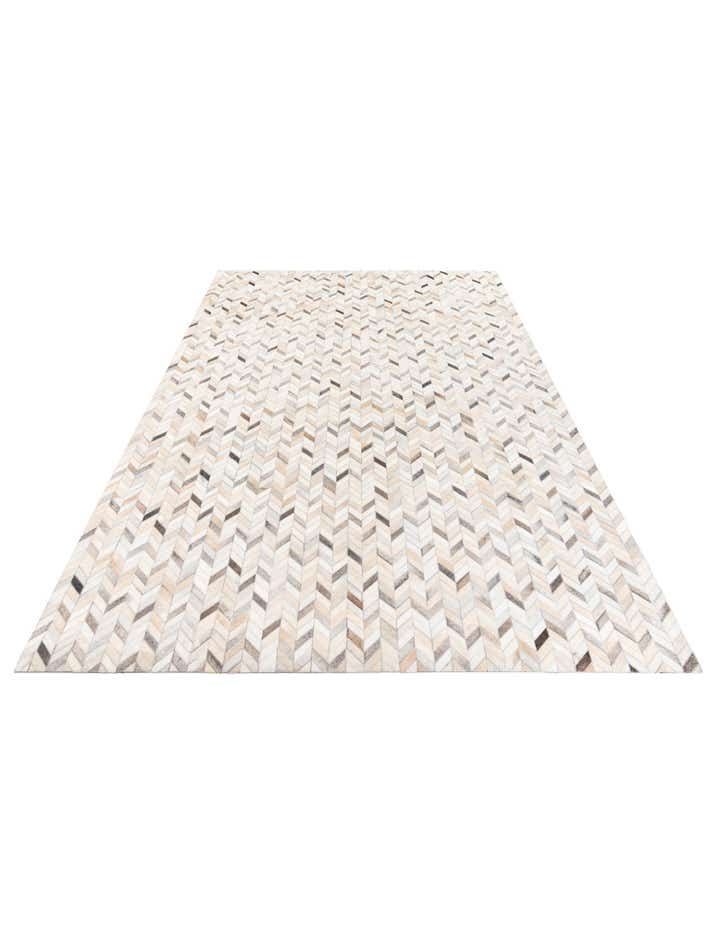 6' 7 x 10' Cowhide Stocks Rug
