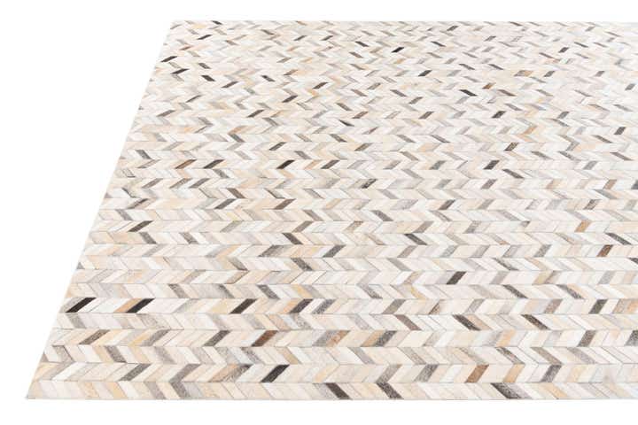 6' 7 x 10' Cowhide Stocks Rug