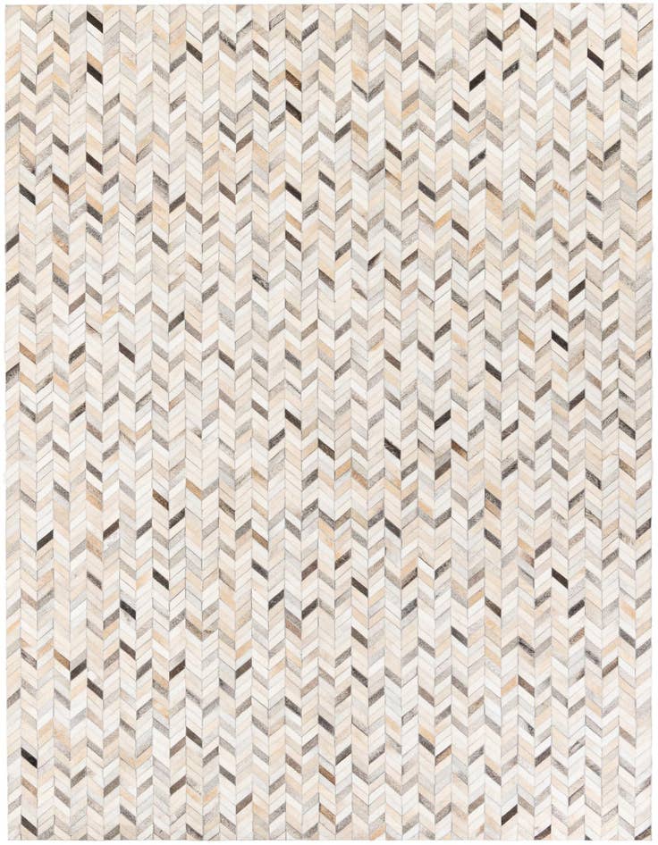Detail image of 6' 7 x 10' Cowhide Stocks Rug