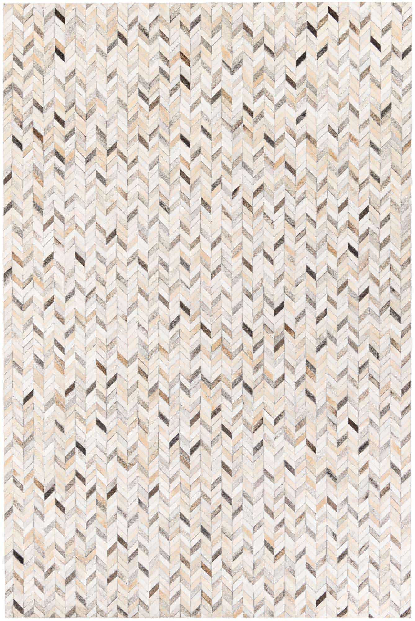 6' 7 x 10' Cowhide Stocks Rug