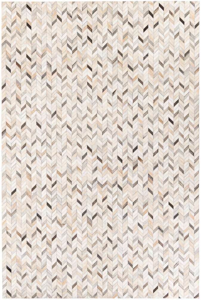 6' 7 x 10' Cowhide Stocks Rug