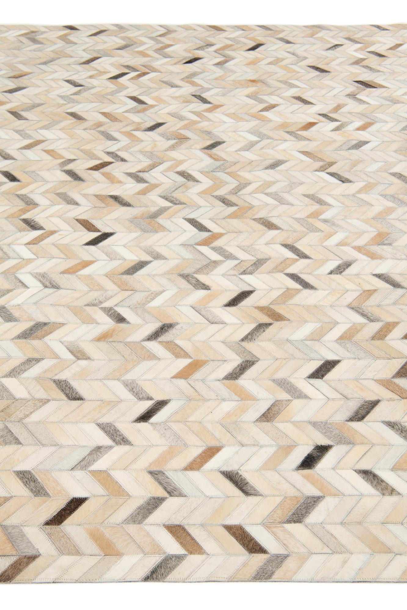 6' 9 x 9' 10 Cowhide Stocks Rug