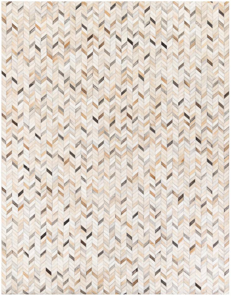 Detail image of 6' 9 x 9' 10 Cowhide Stocks Rug