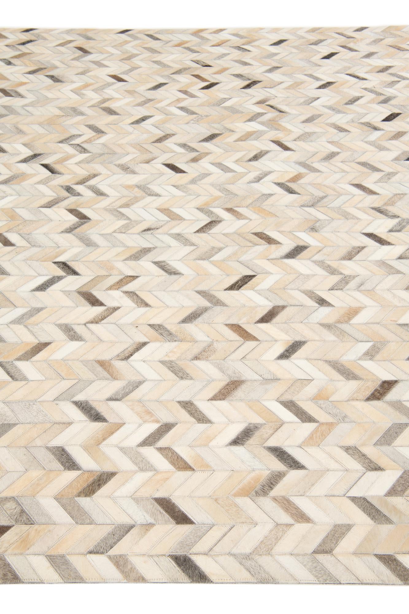 6' 8 x 9' 11 Cowhide Stocks Rug