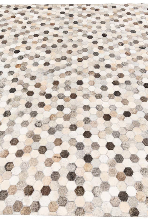 Detail image of 6' 8 x 10' Cowhide Stocks Rug