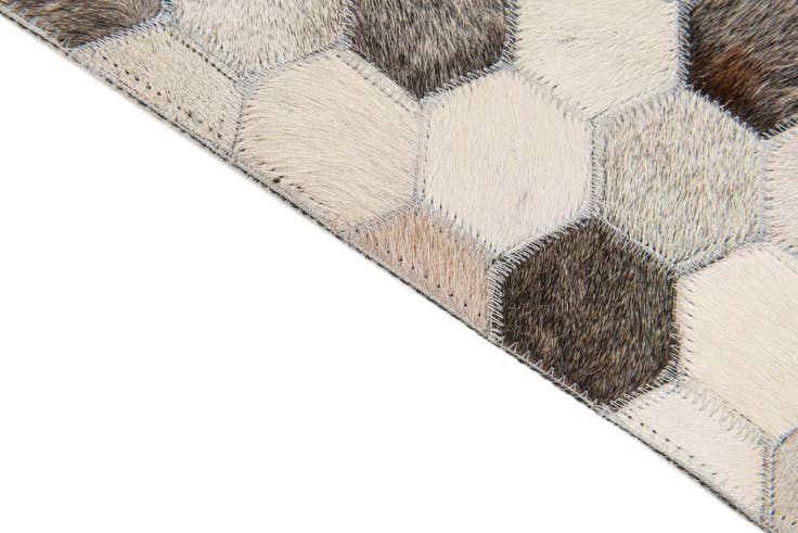 Detail image of 6' 8 x 10' Cowhide Stocks Rug