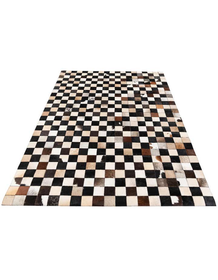 4' 9 x 6' 7 Cowhide Stocks Rug