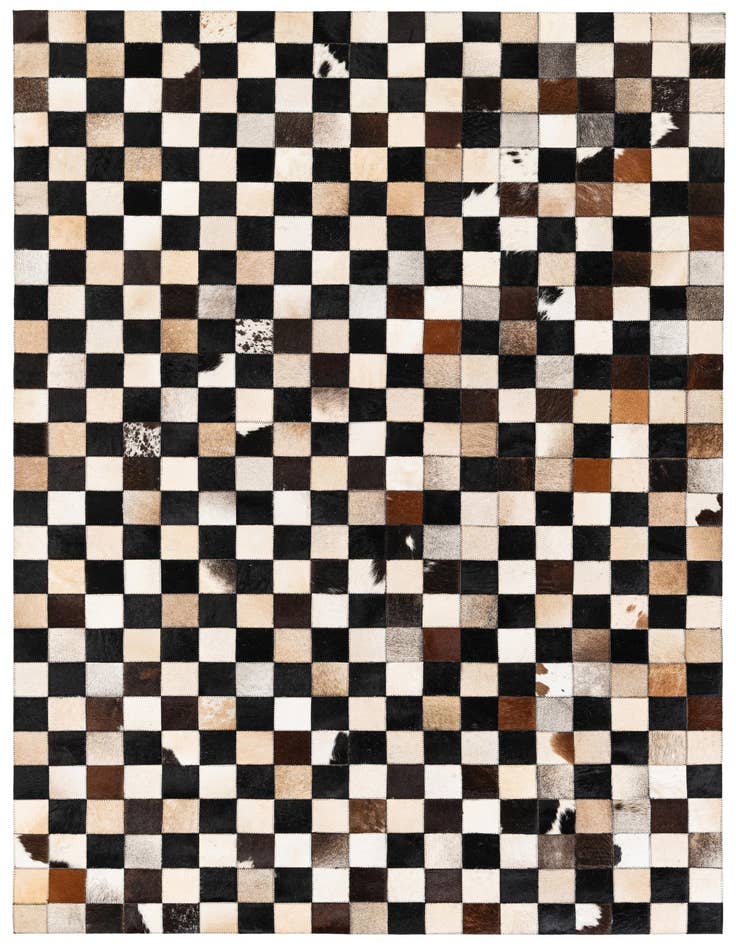 Detail image of 4' 9 x 6' 7 Cowhide Stocks Rug
