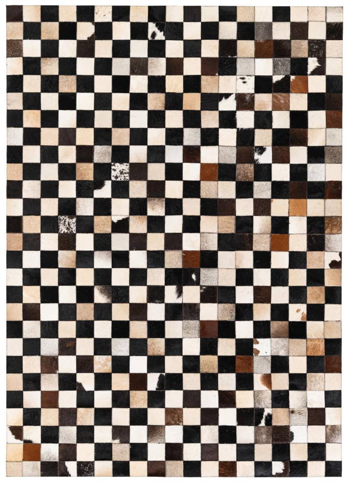 Detail image of 4' 9 x 6' 7 Cowhide Stocks Rug