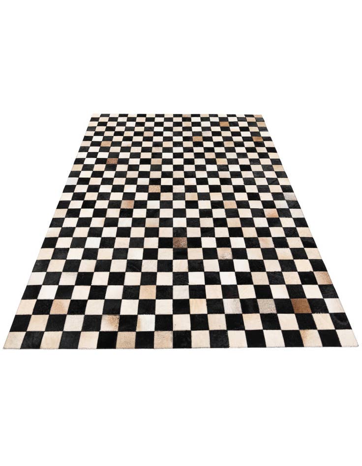 Detail image of 4' 9 x 6' 8 Cowhide Stocks Rug