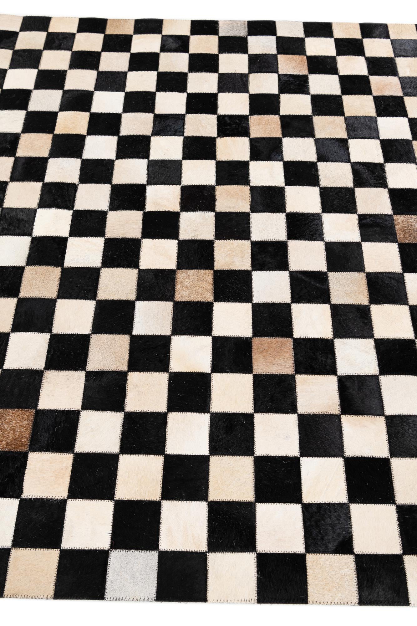 4' 9 x 6' 8 Cowhide Stocks Rug