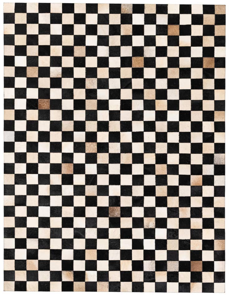 Detail image of 4' 9 x 6' 8 Cowhide Stocks Rug