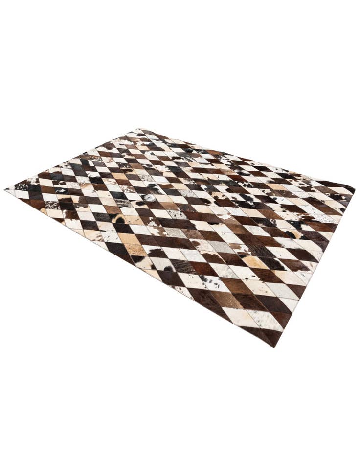 Detail image of 4' 8 x 6' 9 Cowhide Stocks Rug
