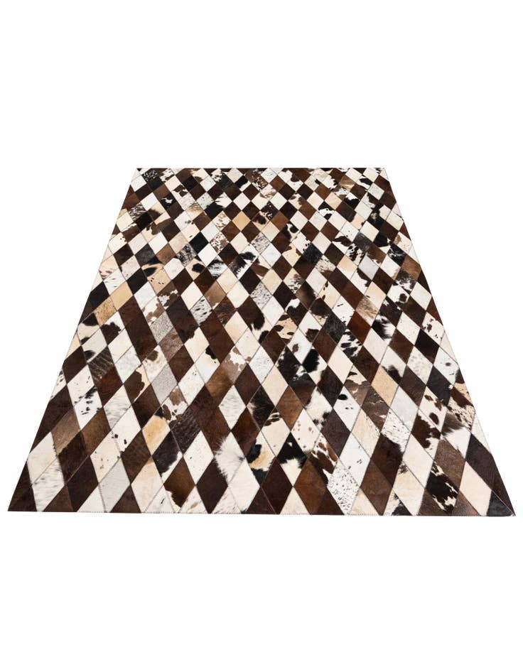 Detail image of 4' 8 x 6' 9 Cowhide Stocks Rug