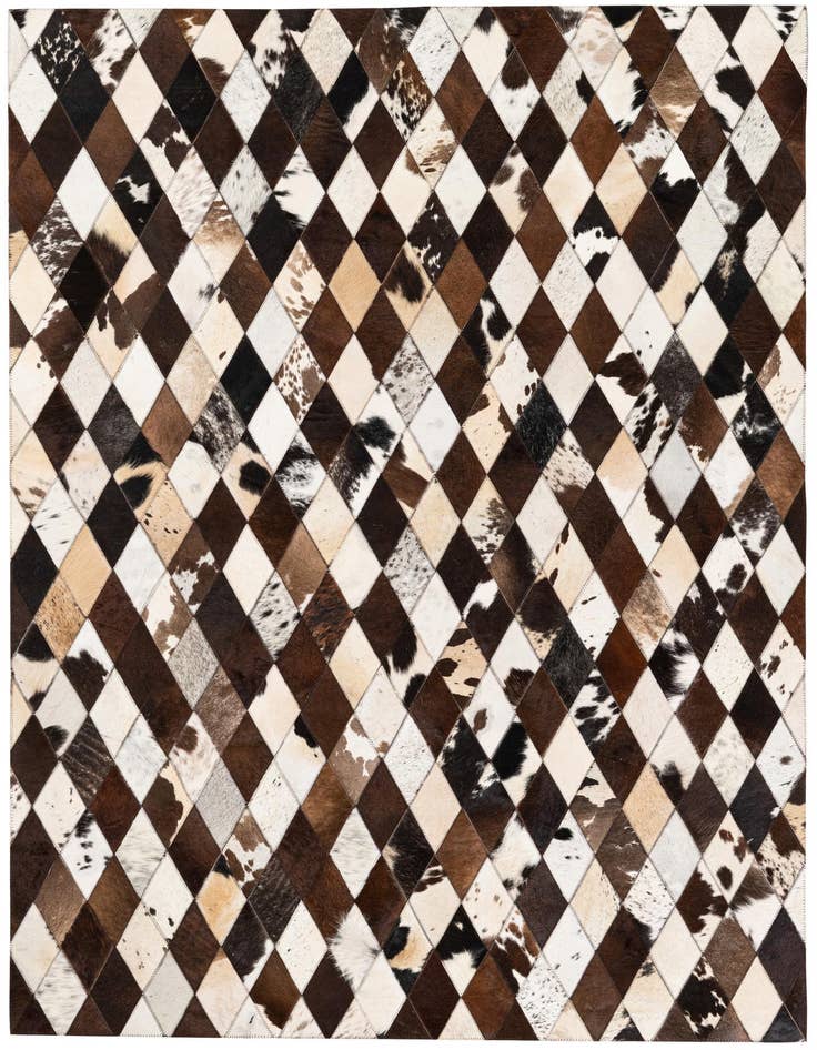 Detail image of 4' 8 x 6' 9 Cowhide Stocks Rug