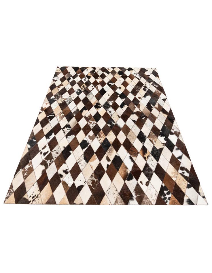 Detail image of 4' 8 x 6' 9 Cowhide Stocks Rug