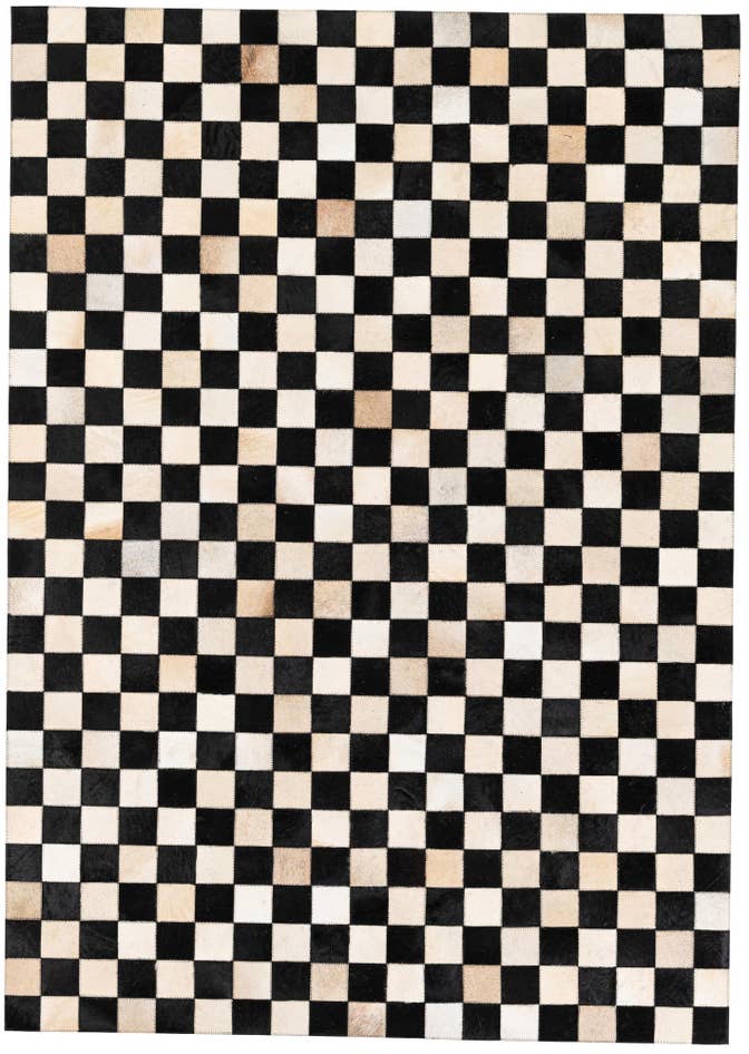 Detail image of 4' 9 x 6' 8 Cowhide Stocks Rug