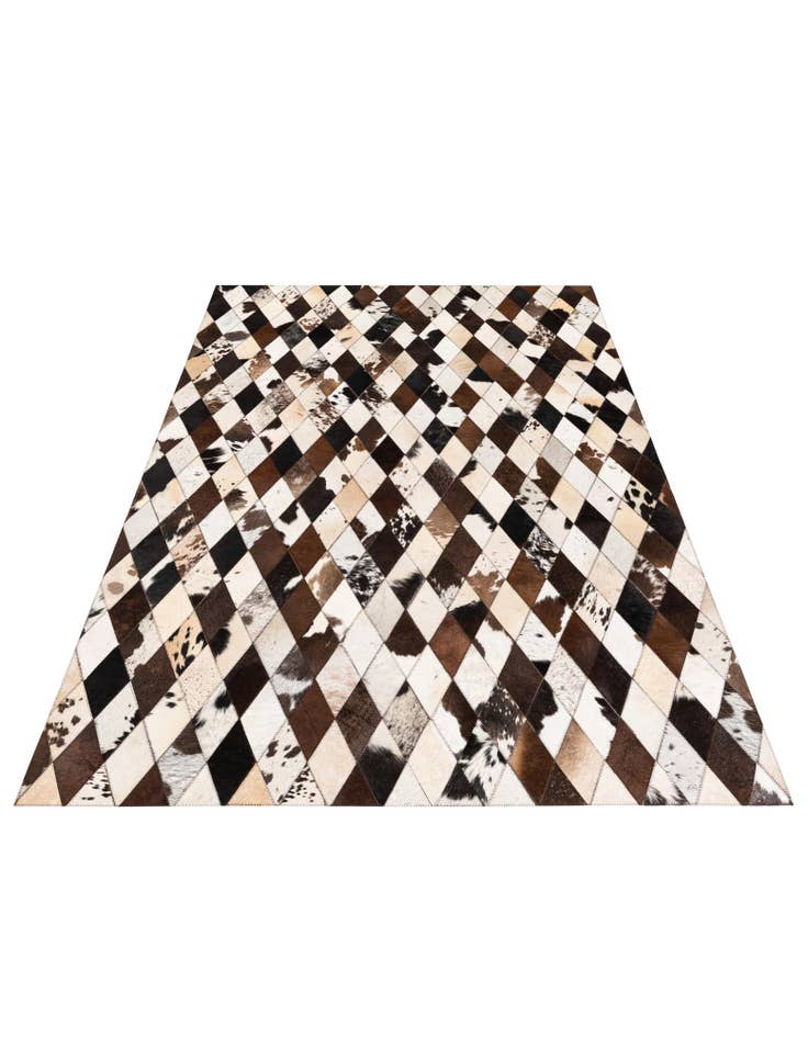 Detail image of 4' 8 x 6' 9 Cowhide Stocks Rug
