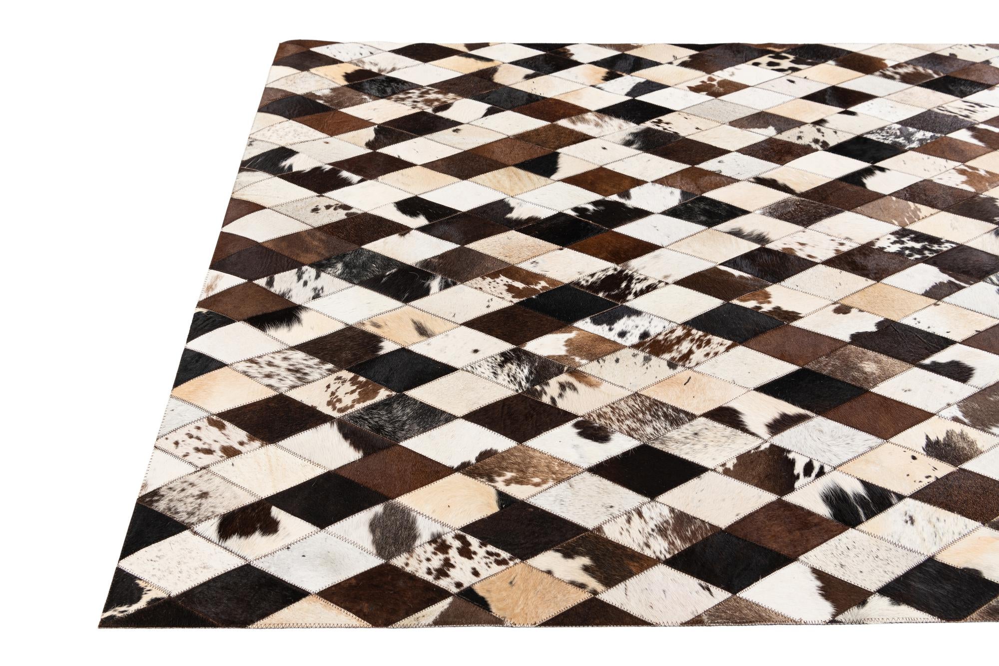 4' 8 x 6' 9 Cowhide Stocks Rug