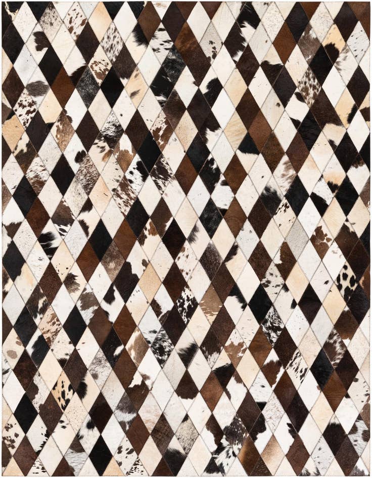 Detail image of 4' 8 x 6' 9 Cowhide Stocks Rug