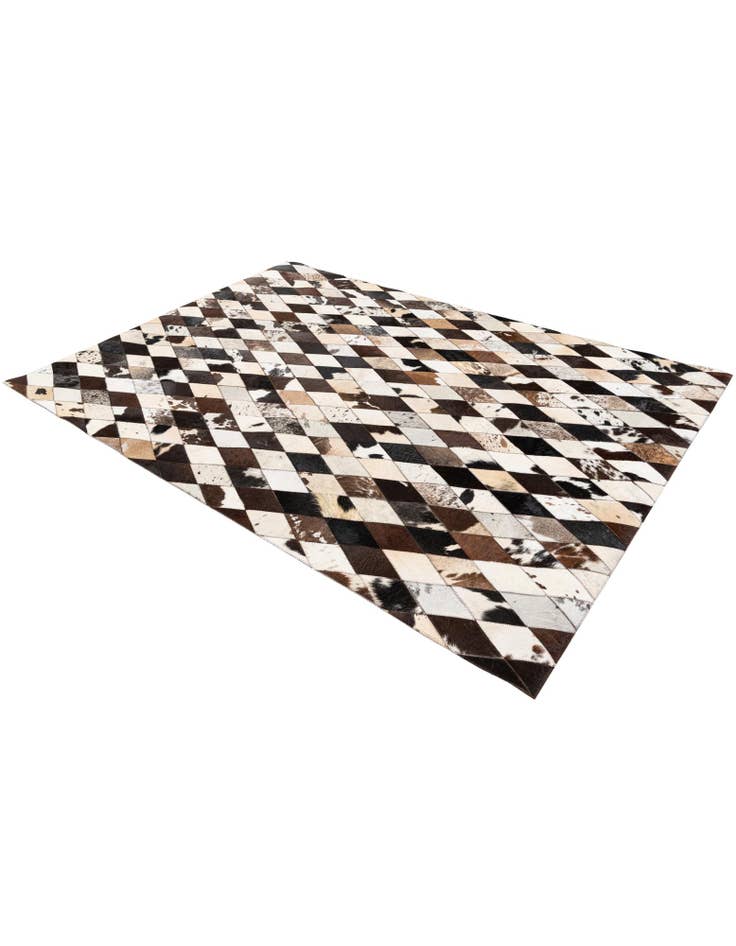 Detail image of 4' 8 x 6' 9 Cowhide Stocks Rug