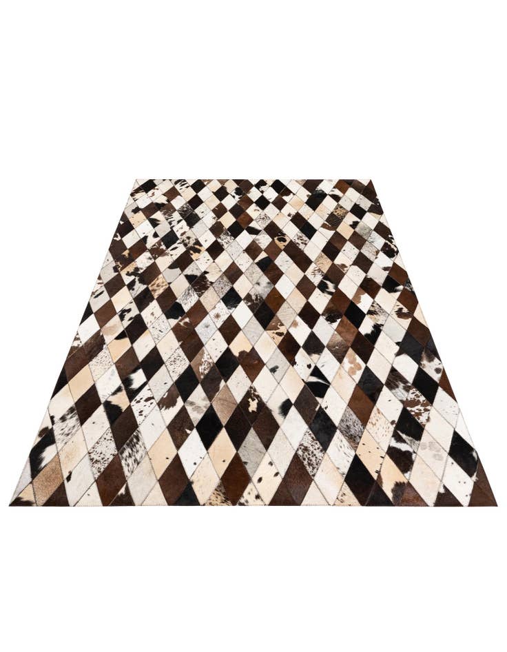 Detail image of 4' 9 x 6' 9 Cowhide Stocks Rug