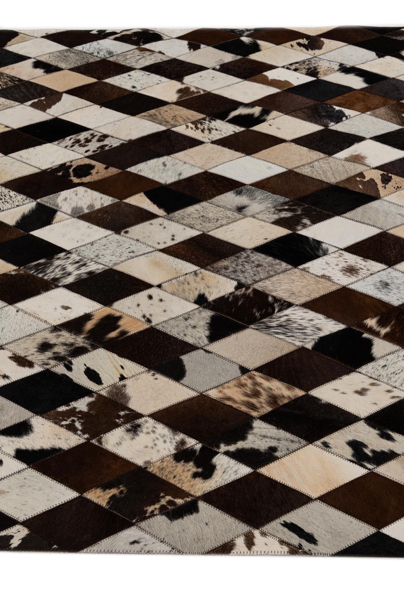 4' 9 x 6' 9 Cowhide Stocks Rug