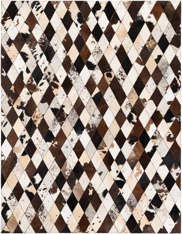 Detail image of 4' 9 x 6' 9 Cowhide Stocks Rug