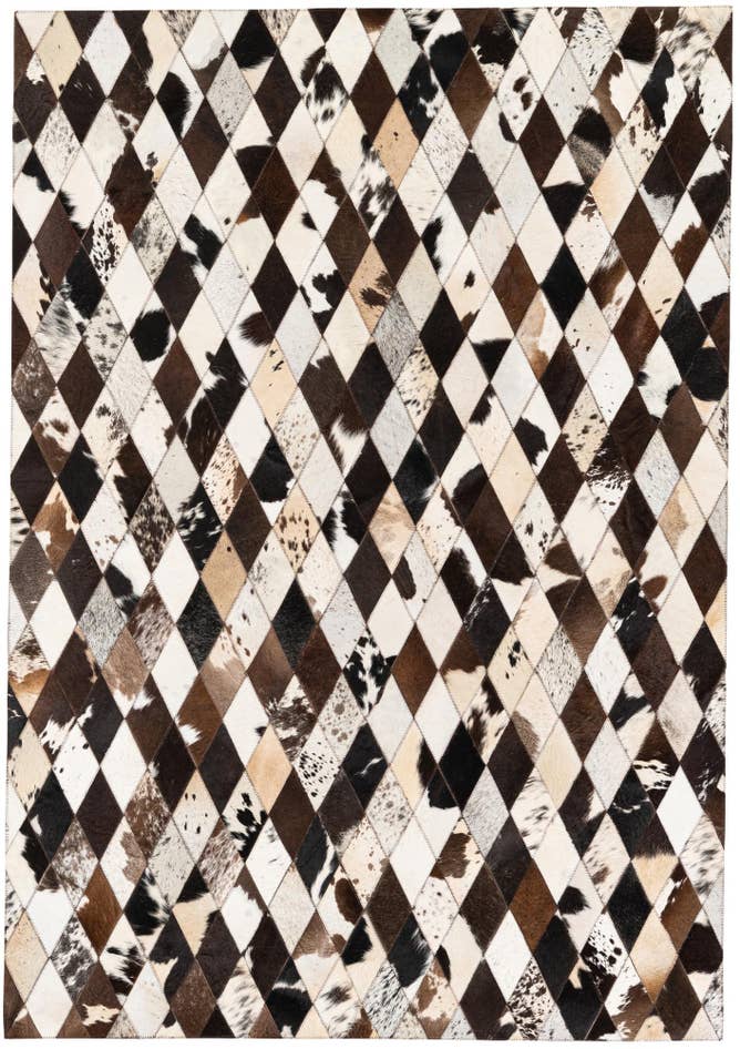 Detail image of 4' 8 x 6' 8 Cowhide Stocks Rug