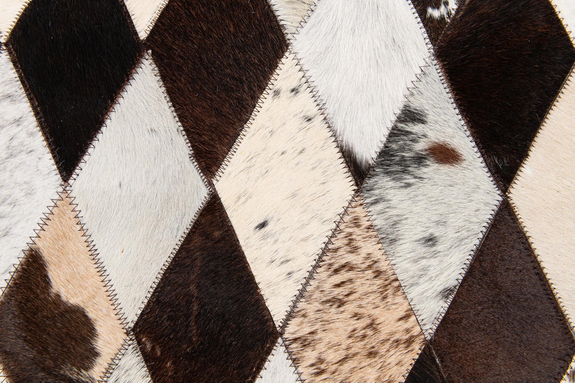 4' 9 x 6' 9 Cowhide Stocks Rug
