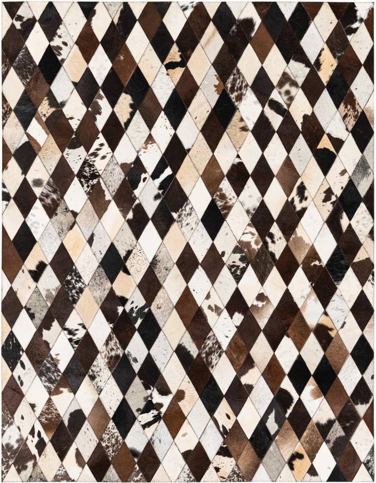 Detail image of 4' 9 x 6' 9 Cowhide Stocks Rug