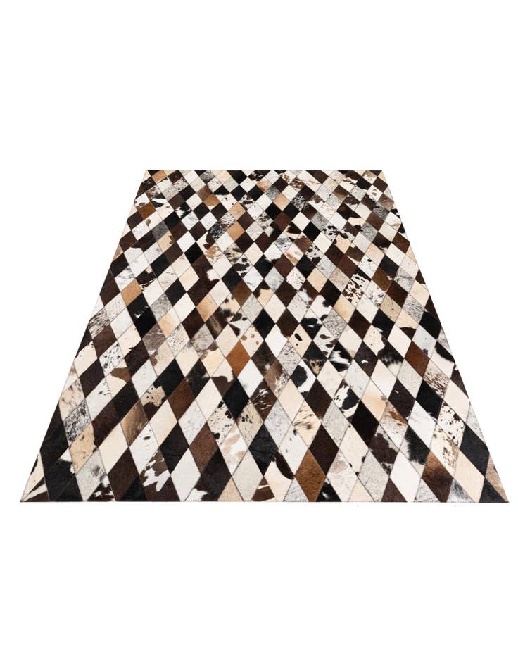 Detail image of 4' 8 x 6' 9 Cowhide Stocks Rug
