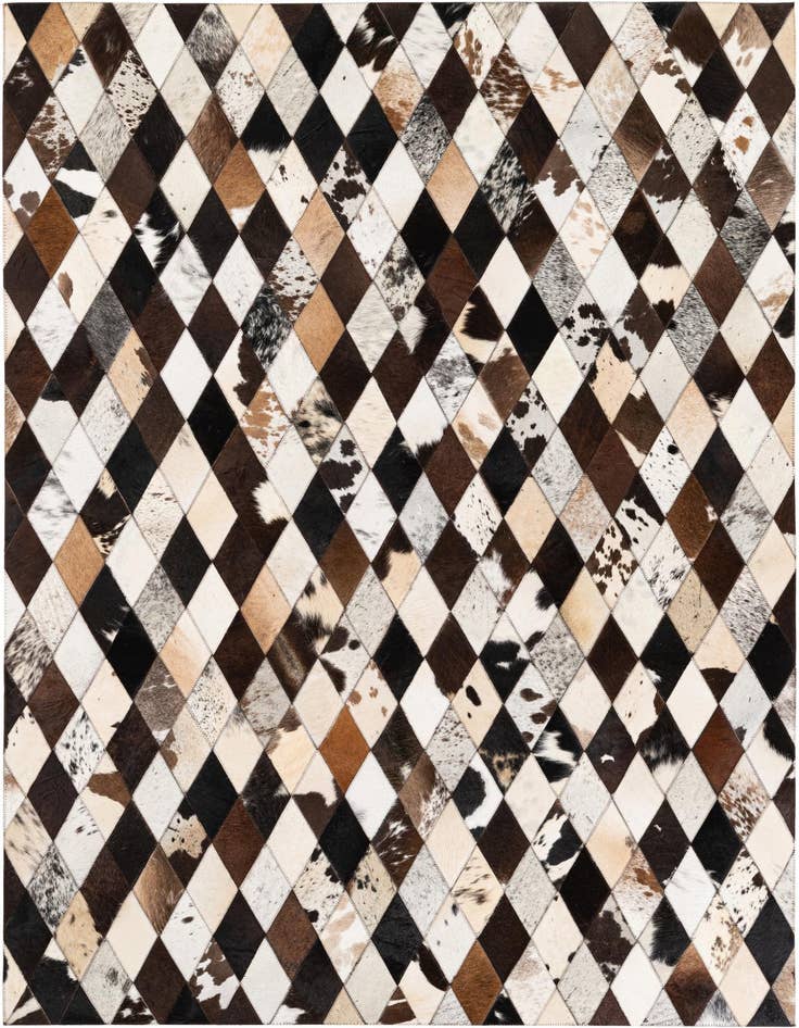 Detail image of 4' 8 x 6' 9 Cowhide Stocks Rug