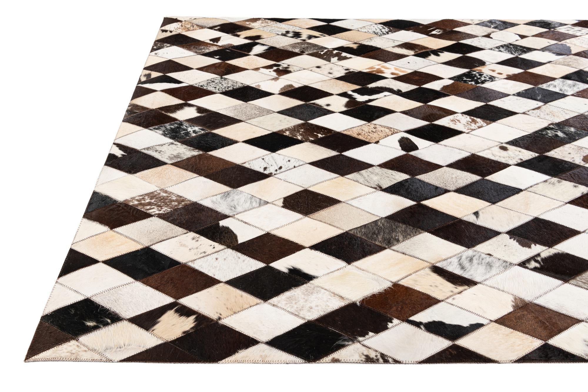 4' 8 x 6' 9 Cowhide Stocks Rug