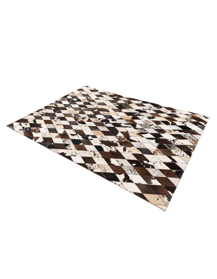 Detail image of 4' 8 x 6' 6 Cowhide Stocks Rug