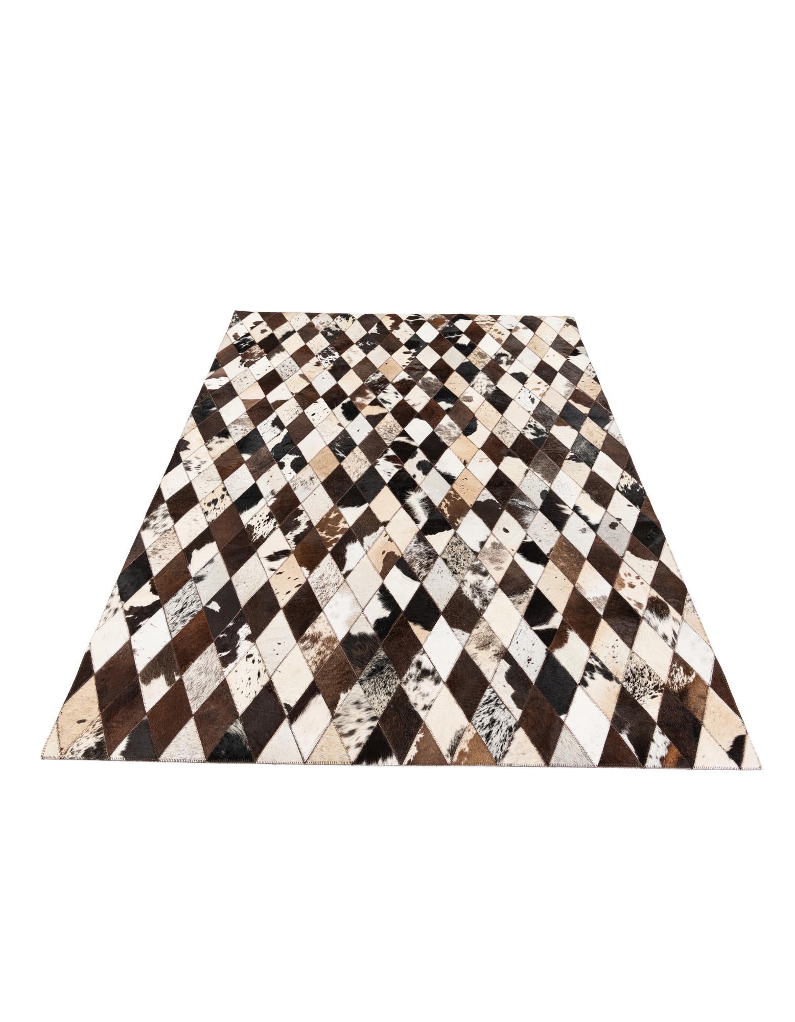4' 8 x 6' 6 Cowhide Stocks Rug