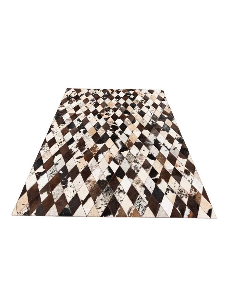 Detail image of 4' 8 x 6' 6 Cowhide Stocks Rug