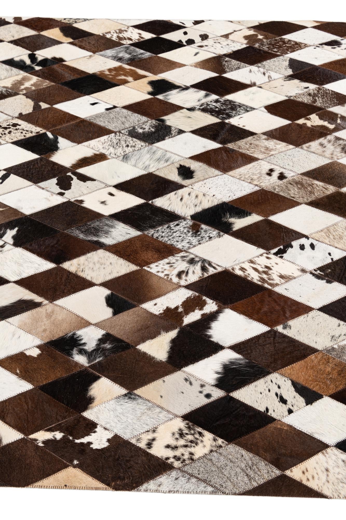 4' 8 x 6' 8 Cowhide Stocks Rug