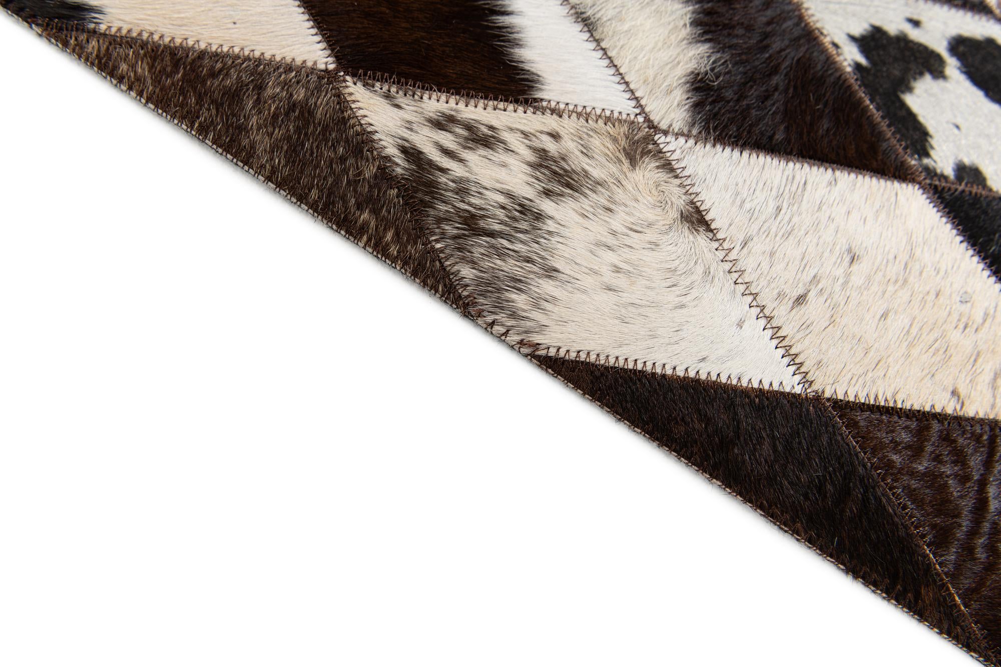 4' 9 x 6' 6 Cowhide Stocks Rug