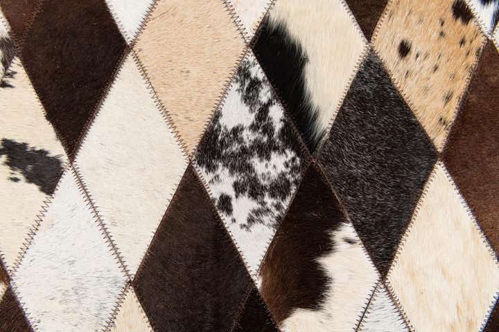 4' 9 x 6' 6 Cowhide Stocks Rug