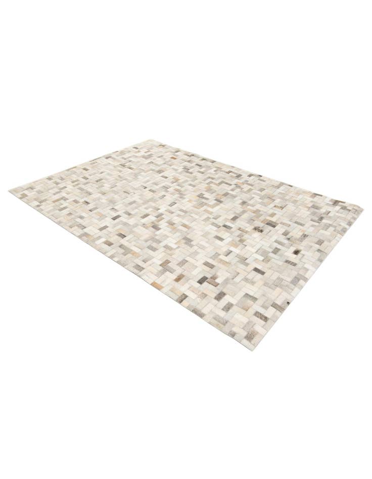 Detail image of 4' 7 x 6' 6 Cowhide Stocks Rug