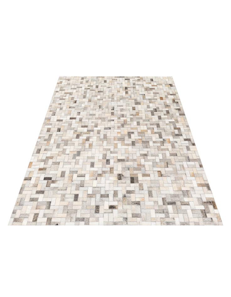 Detail image of 4' 7 x 6' 6 Cowhide Stocks Rug