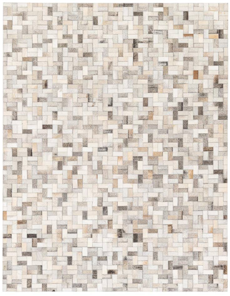 Detail image of 4' 7 x 6' 6 Cowhide Stocks Rug