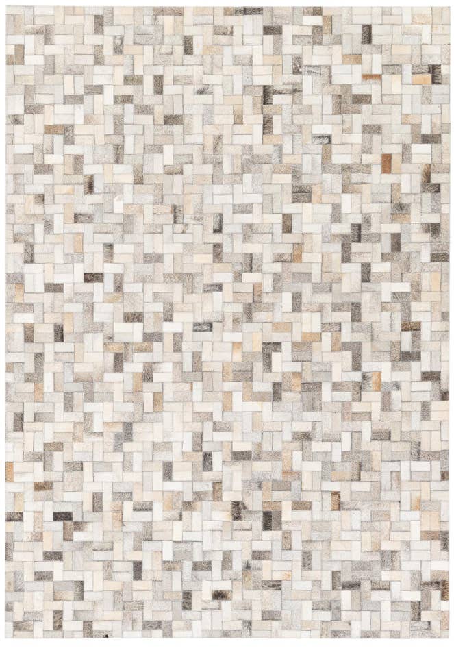 Detail image of 4' 7 x 6' 6 Cowhide Stocks Rug