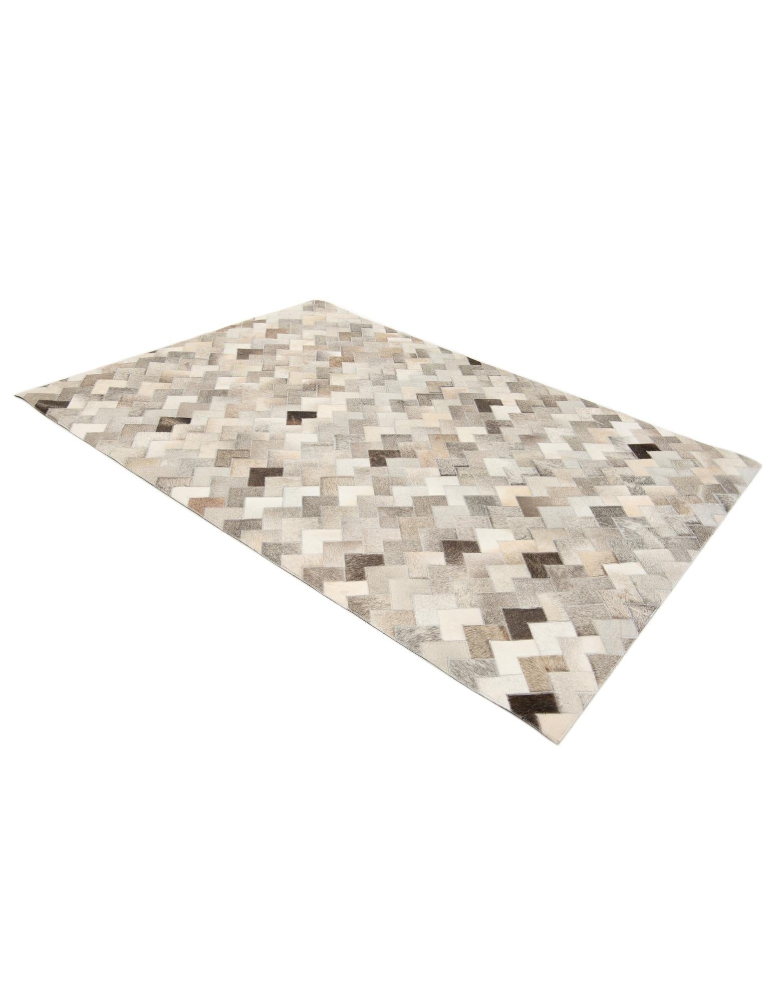 4' 7 x 6' 7 Cowhide Stocks Rug