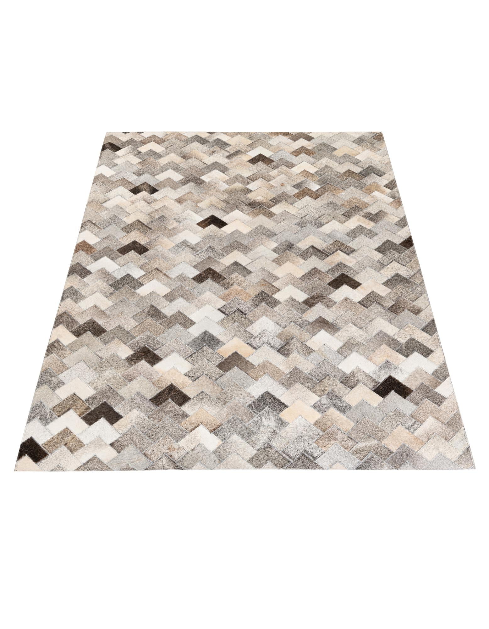 4' 7 x 6' 7 Cowhide Stocks Rug
