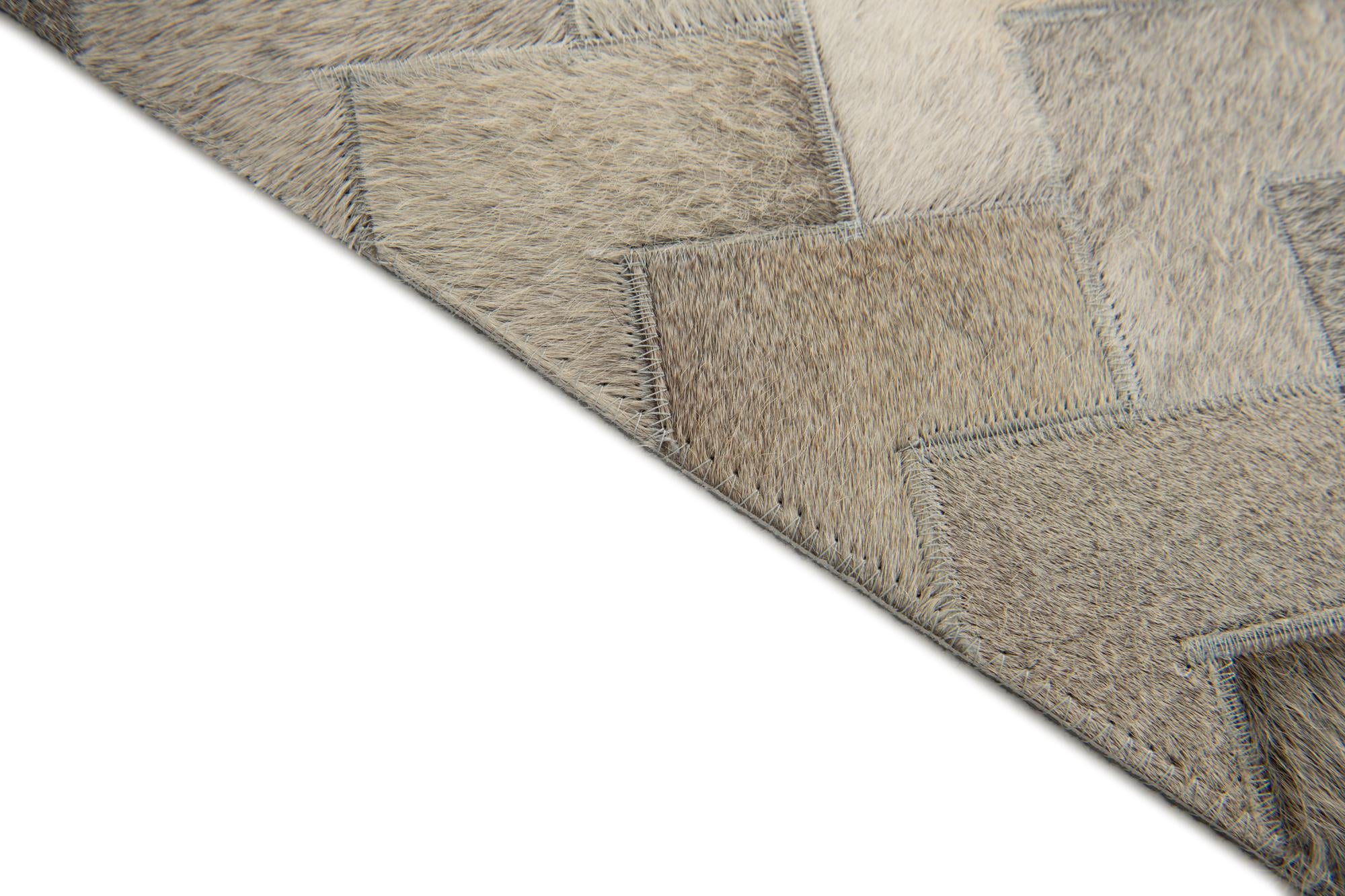 4' 7 x 6' 7 Cowhide Stocks Rug